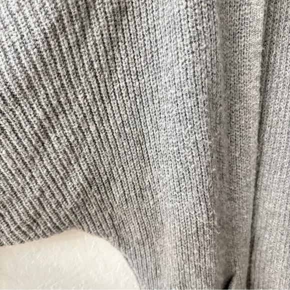 Luxverr Heather Gray Knit Cardigan Open Front Oversized Small - Picture 3 of 4